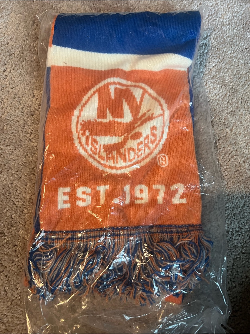 Orange & Blue Knit Scarf - Team Logo EST. 1972